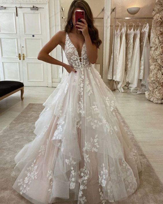 off white wedding dresses ball gown ...